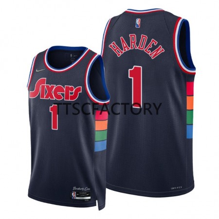 Maillot Homme Philadelphia 76ers James Harden 1 Nike 2021-2022 City Editon Swingman Maillot Homme Philadelphia 76ers James Harden 1 Nike 2021-2022 City Editon Swingman
